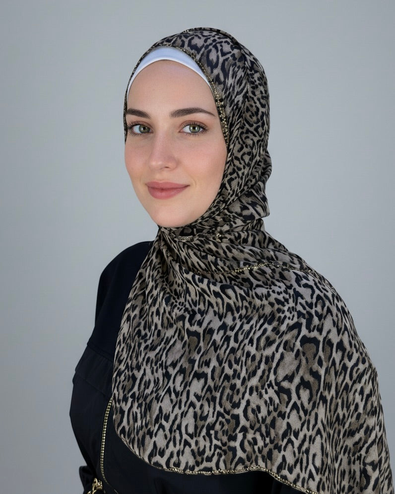 Tiger Printed Hijab