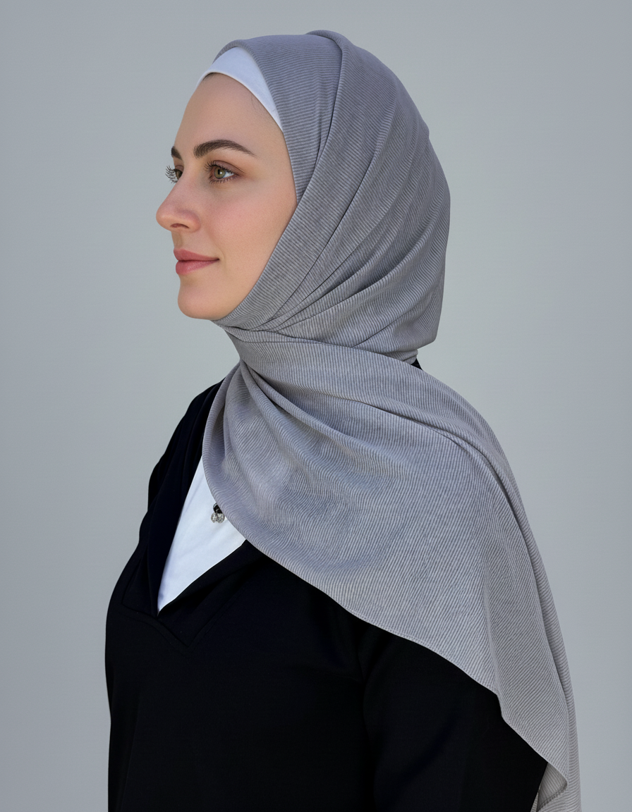 Side-Closed Kashmir Kuwaiti Hijab