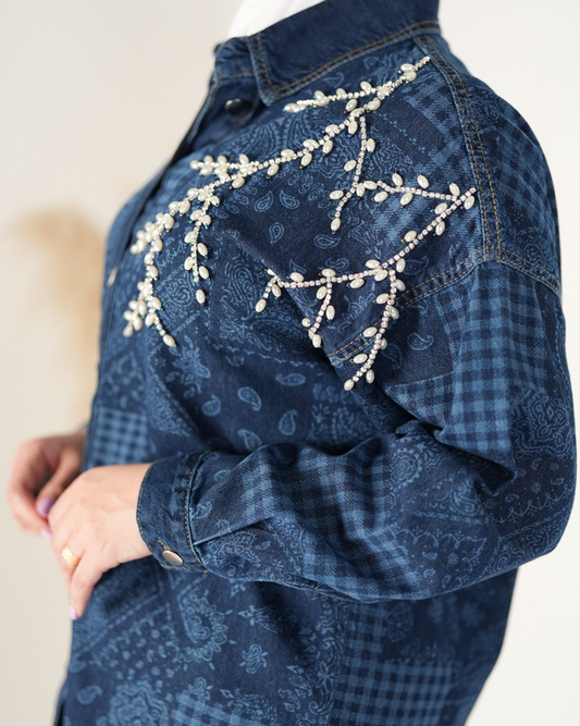 Blossom Printed Denim Set