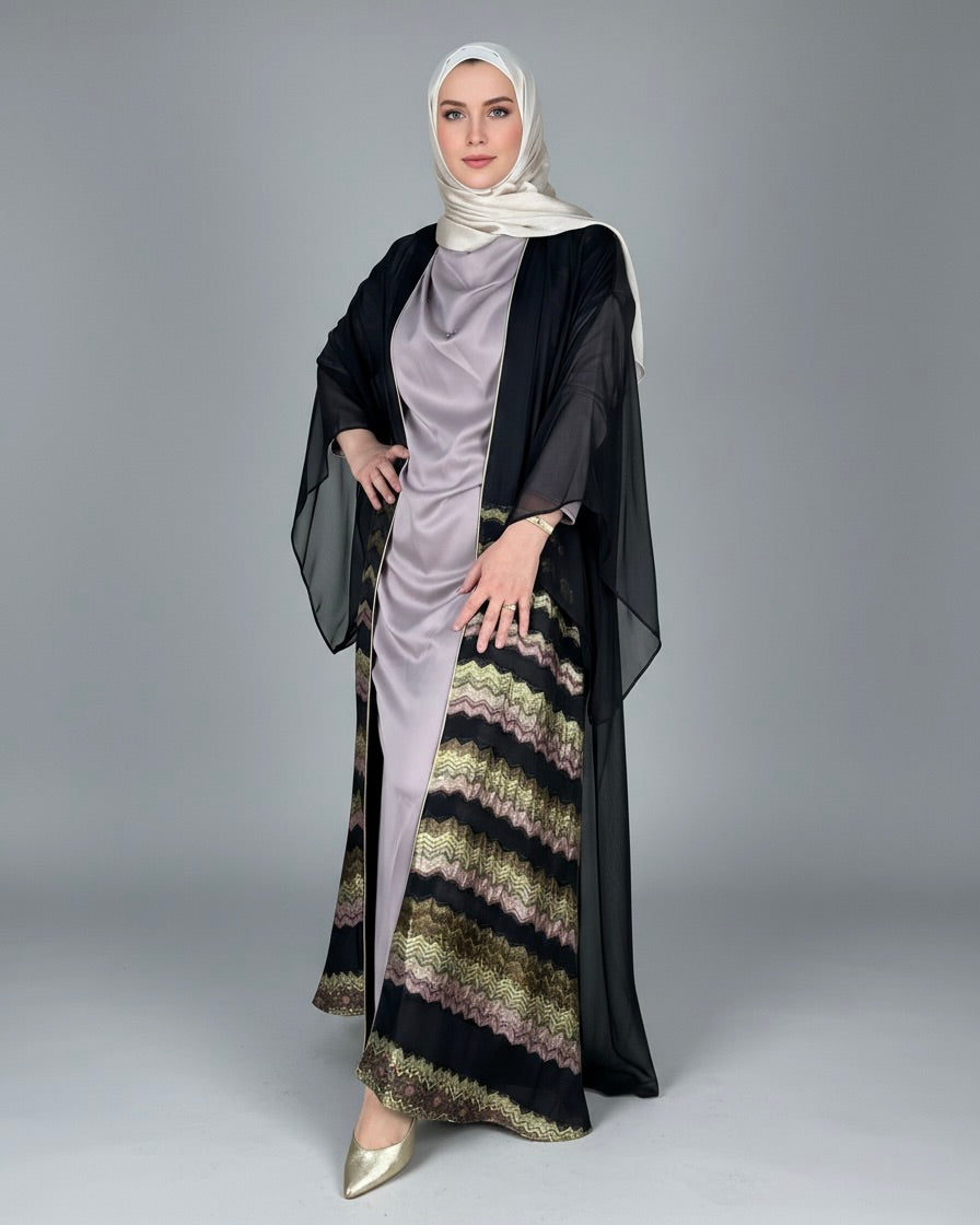 2-Piece Wave Abaya