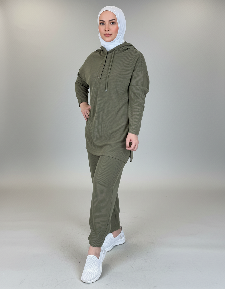 Soft Waffle Knit Tracksuit