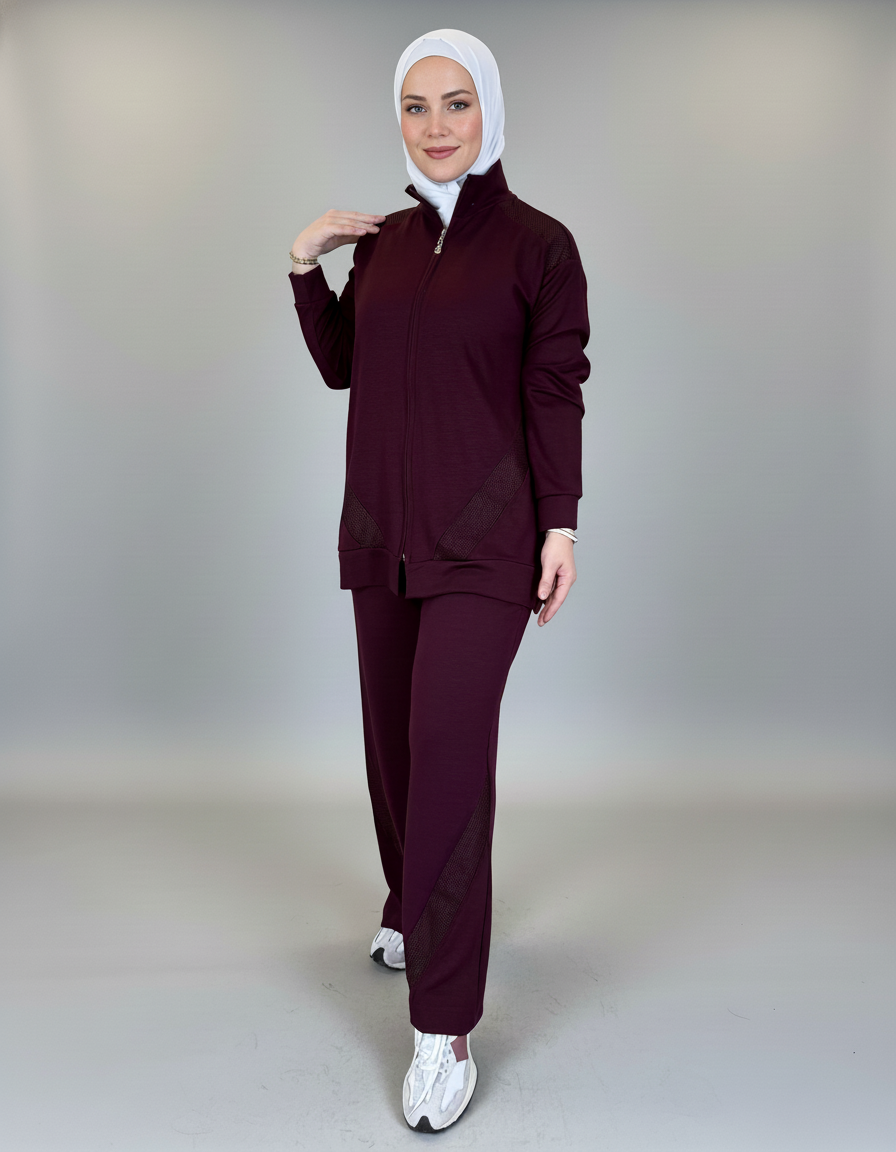 Athletic Zip-Up Tracksuit