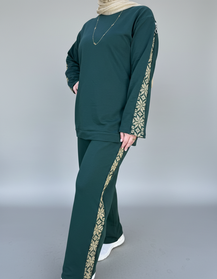 Tatreez-Patterned Tracksuit
