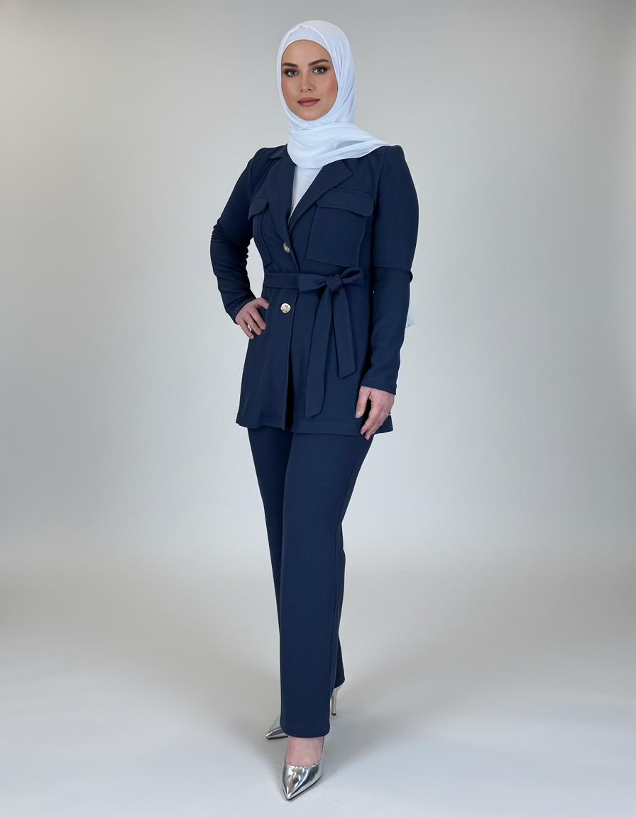 Chunky Lapel Coat-Style Suit