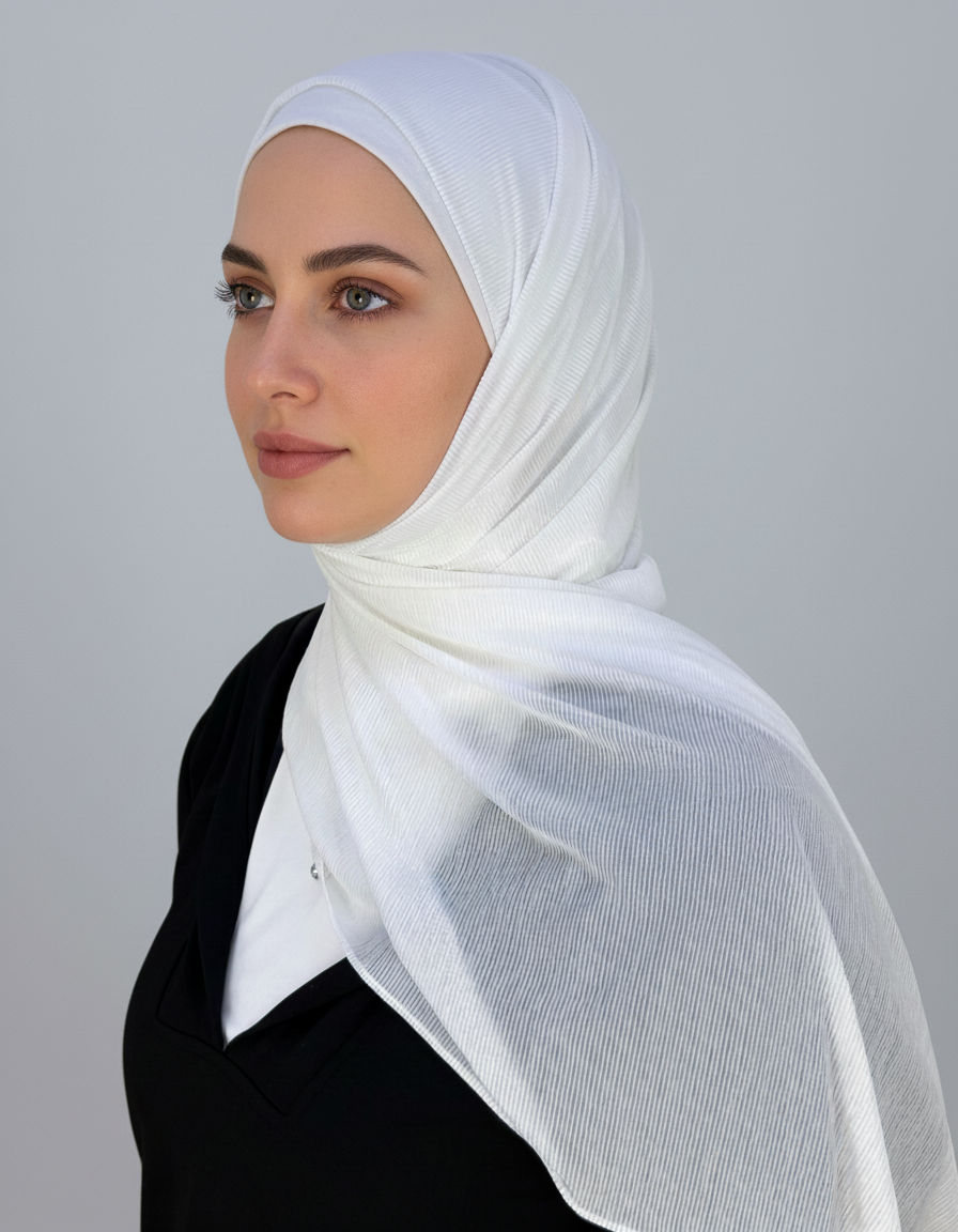 Side-Closed Kashmir Kuwaiti Hijab