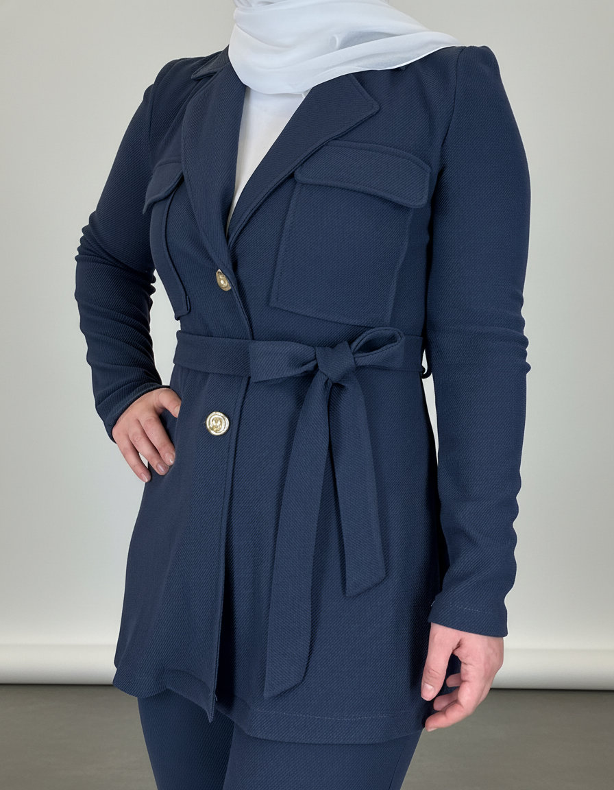 Chunky Lapel Coat-Style Suit