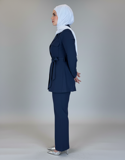 Chunky Lapel Coat-Style Suit