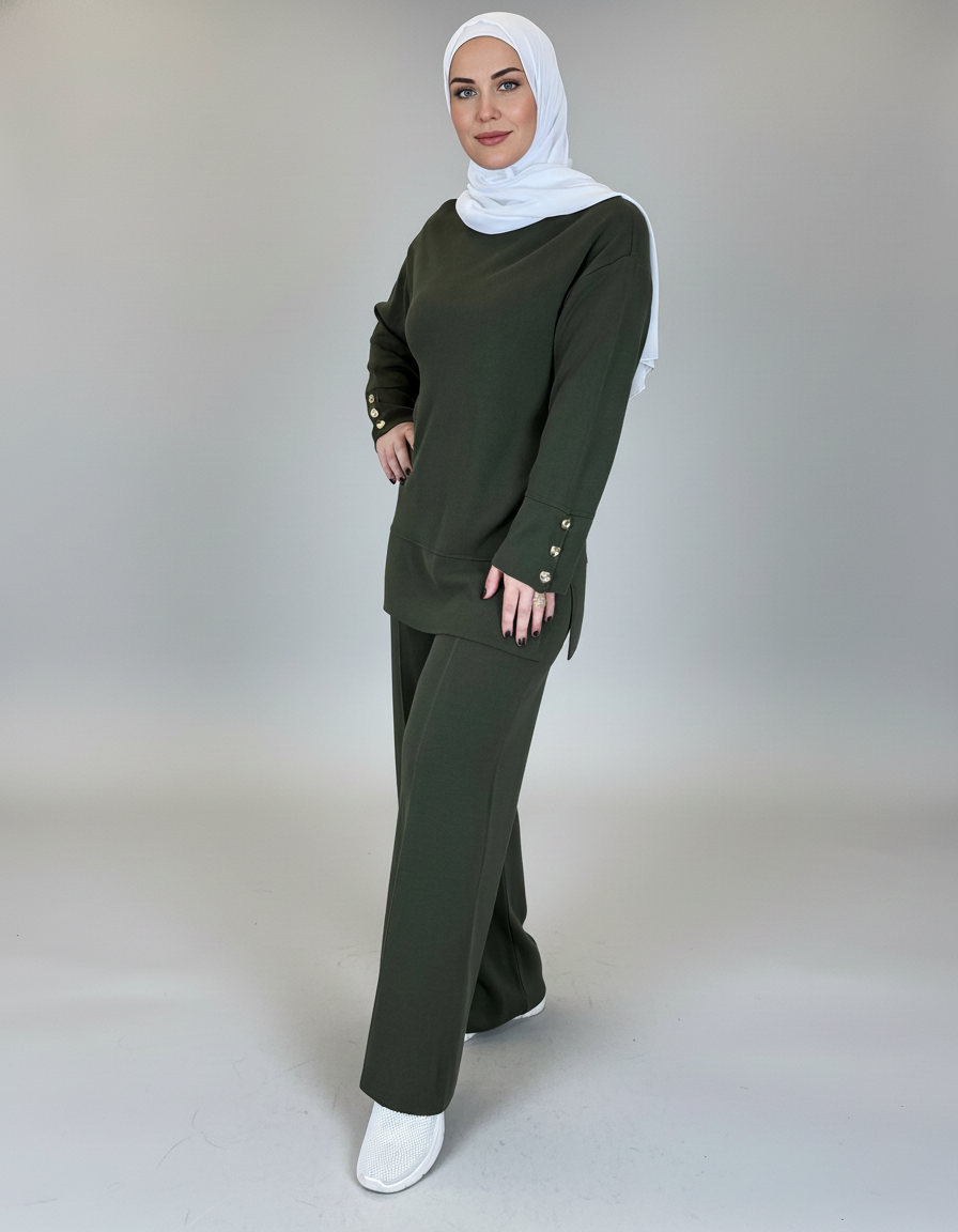 Easy-Wear Tricot Knit Suit