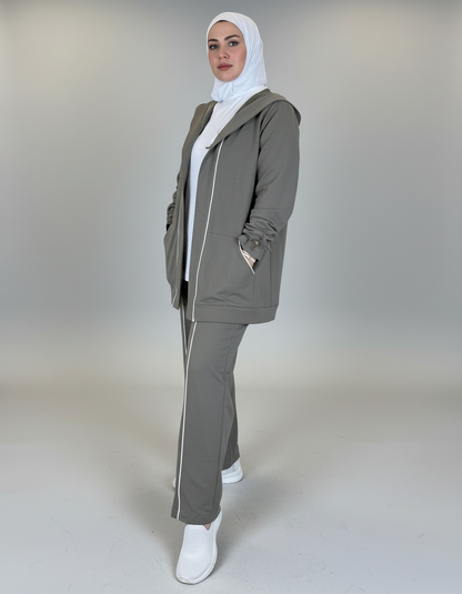 3-Piece Open Cotton Cardigan Set