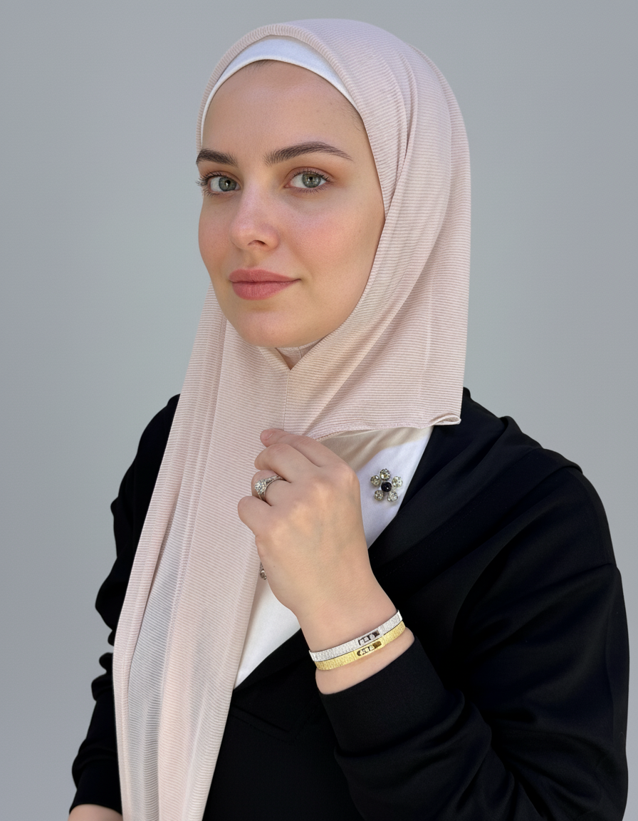 Side-Closed Kashmir Kuwaiti Hijab