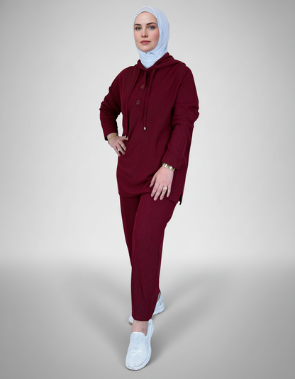 Soft Waffle Knit Tracksuit