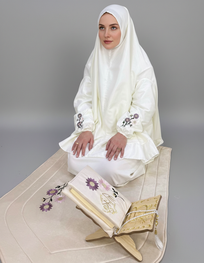 2-Piece Sunflower Prayer Set Cotton Poplin