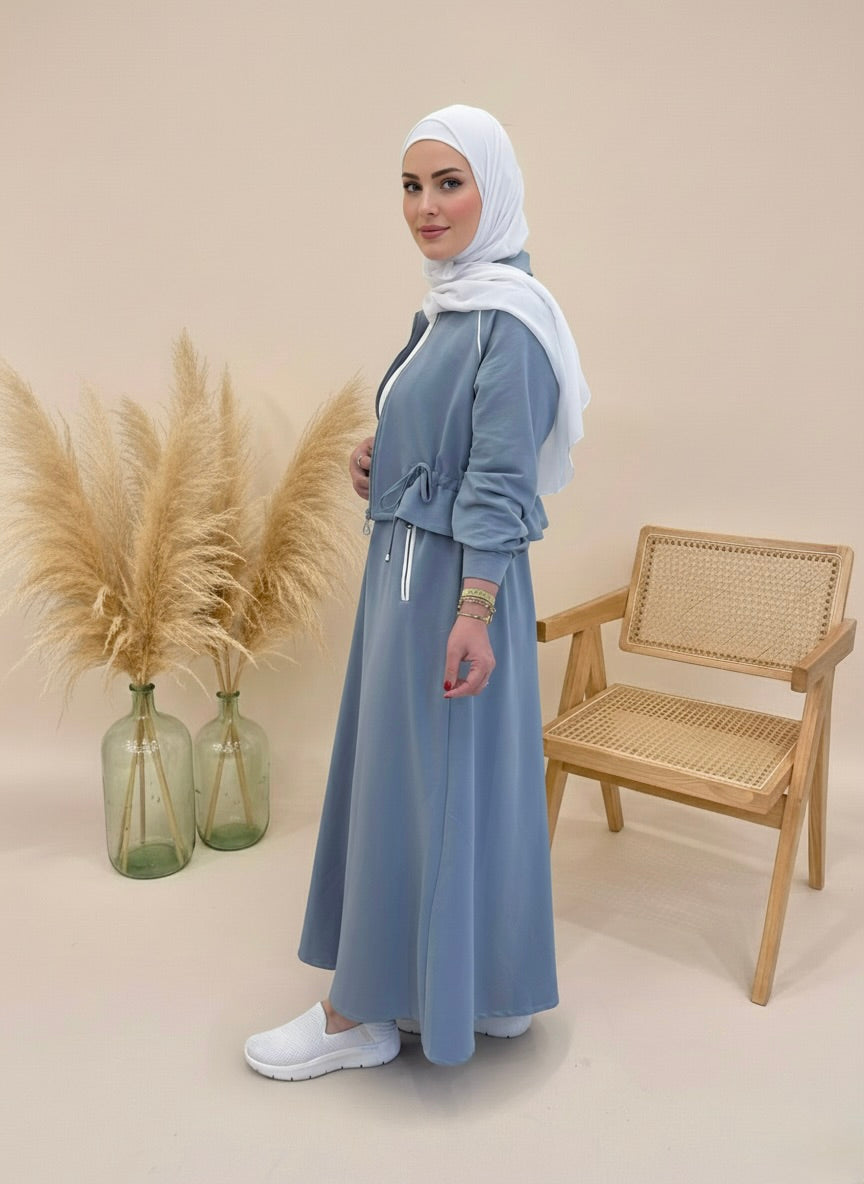 2-Piece Sporty Zipped Dress