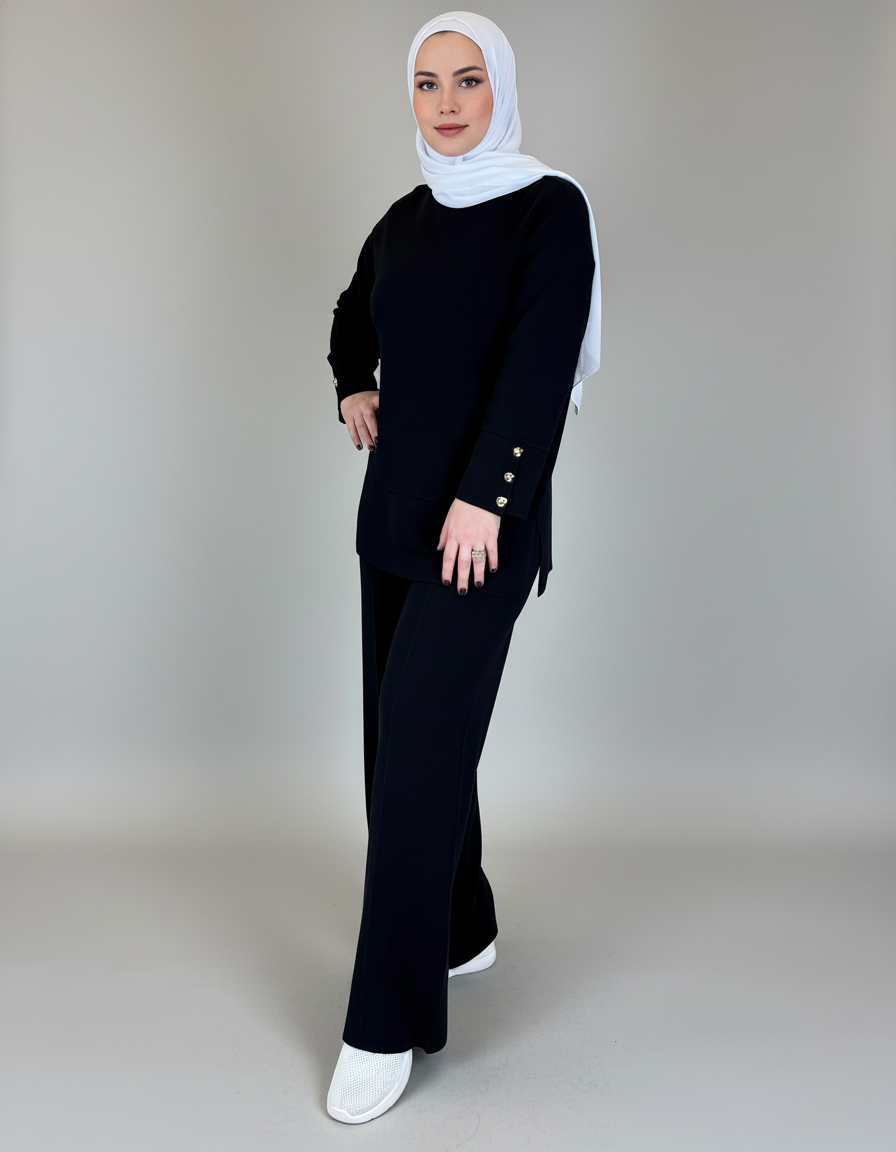 Easy-Wear Tricot Knit Suit