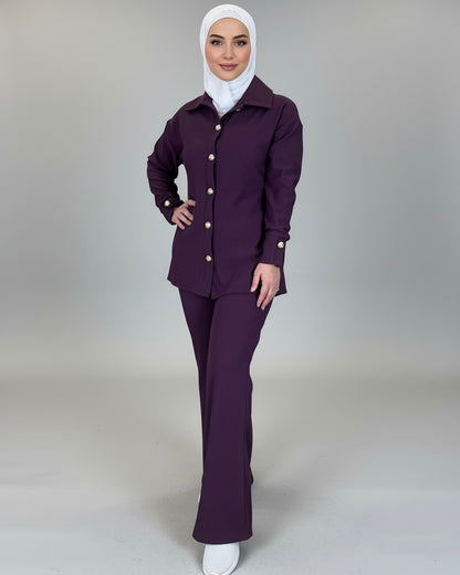 Chic Ribbed Trico Suit