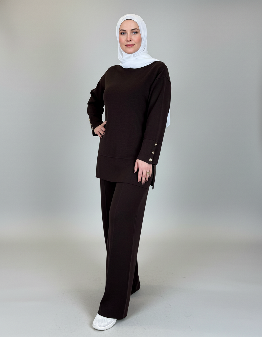 Easy-Wear Tricot Knit Suit