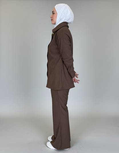 Chic Ribbed Trico Suit