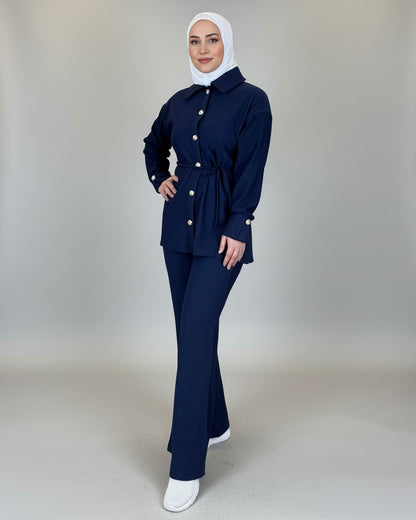 Chic Ribbed Trico Suit