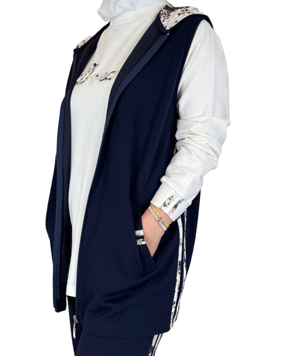 3-Piece Zip-Up Hoodie Vest Set