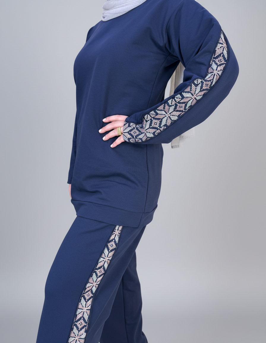 Tatreez-Patterned Tracksuit