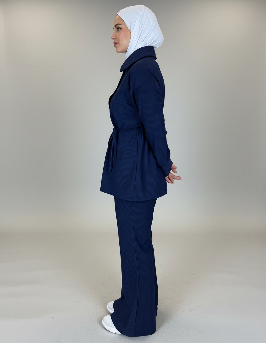 Chic Ribbed Trico Suit