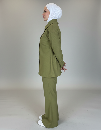 Chic Ribbed Trico Suit