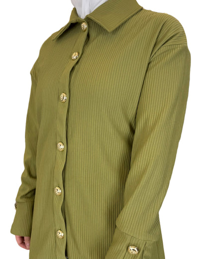 Chic Ribbed Trico Suit