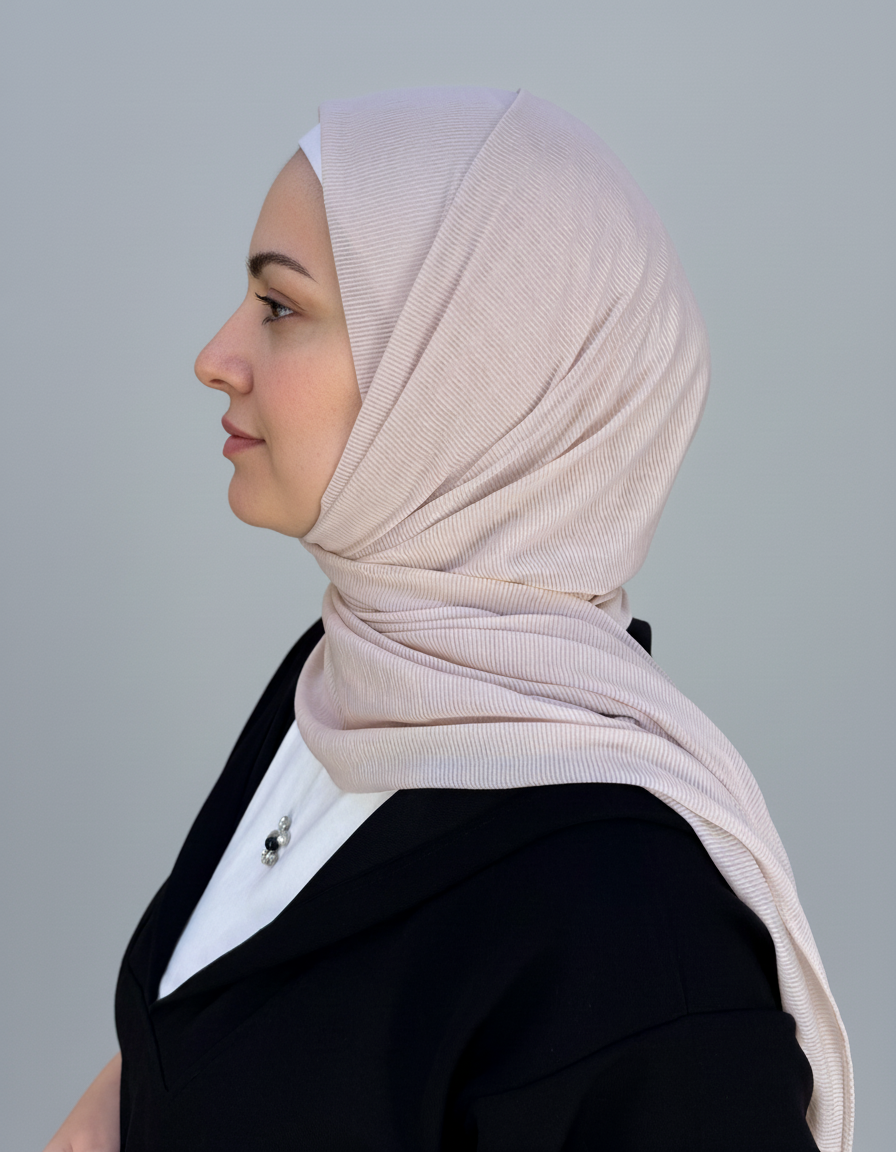 Side-Closed Kashmir Kuwaiti Hijab