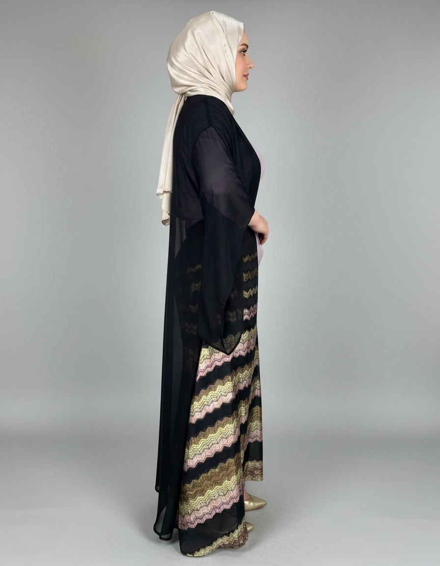 2-Piece Wave Abaya