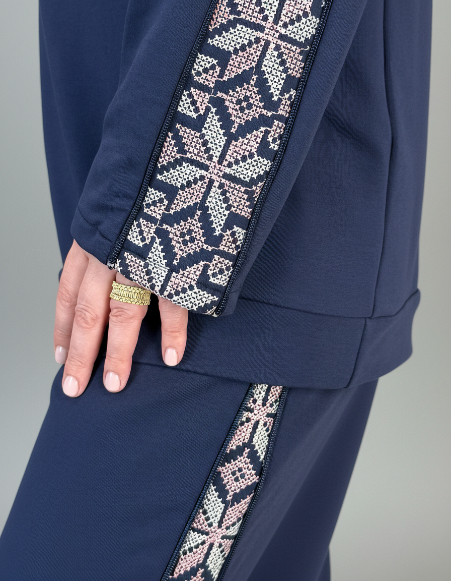 Tatreez-Patterned Tracksuit