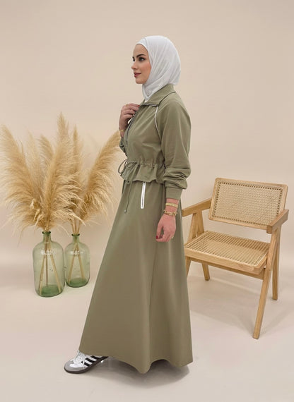 2-Piece Sporty Zipped Dress