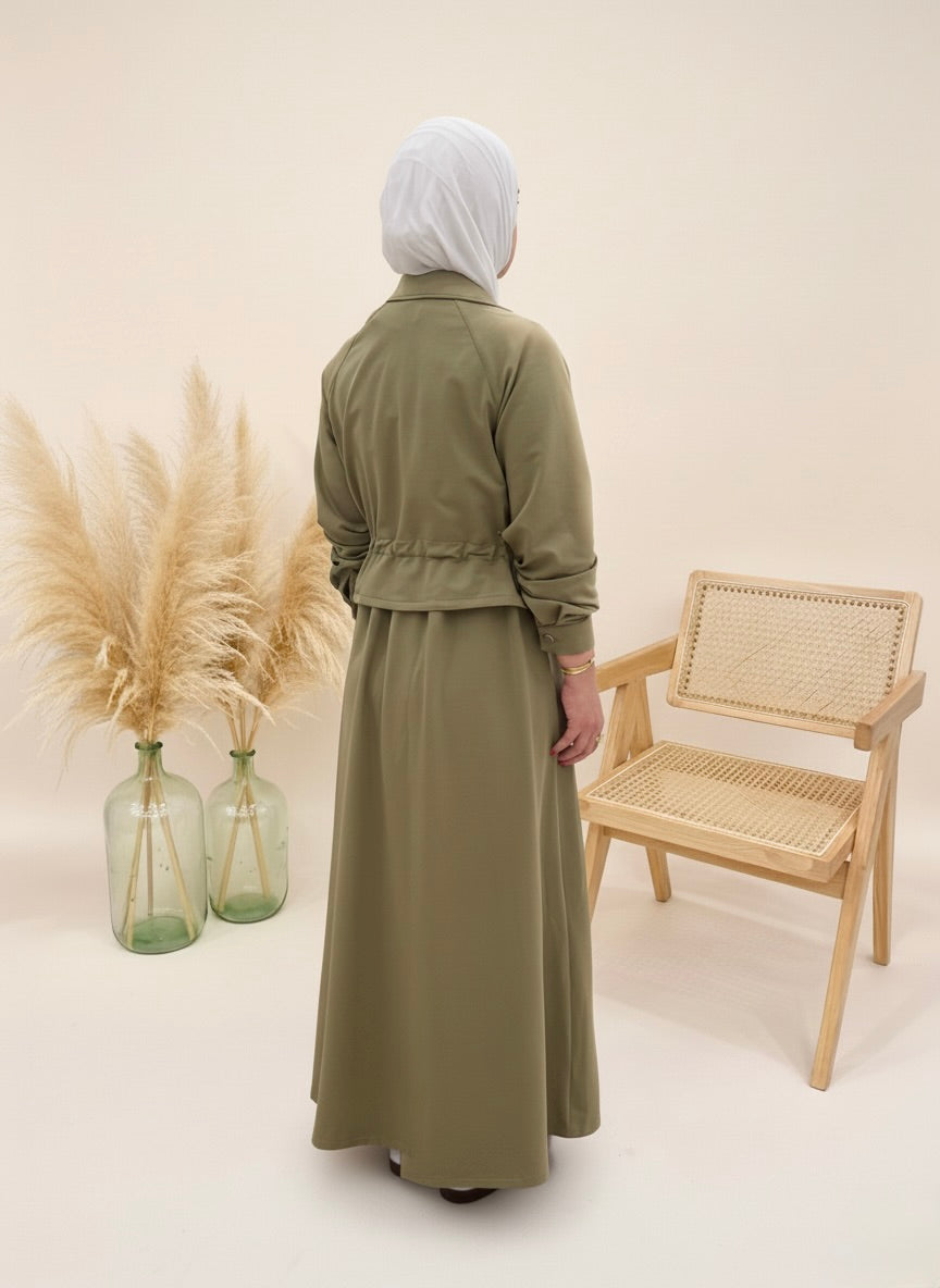 2-Piece Sporty Zipped Dress