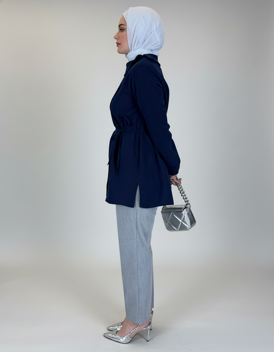 Stylish Asymmetrical-Button Top