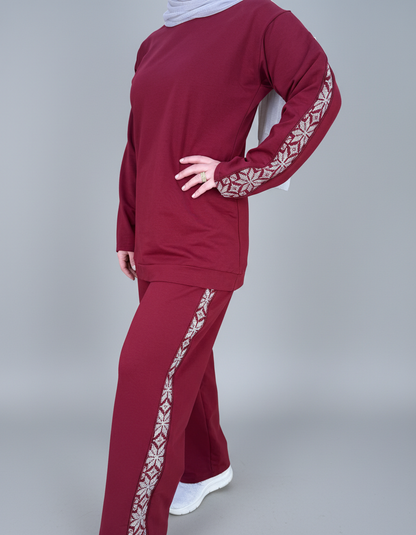 Tatreez-Patterned Tracksuit