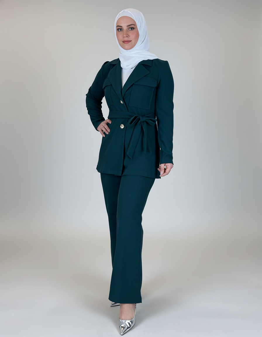 Chunky Lapel Coat-Style Suit