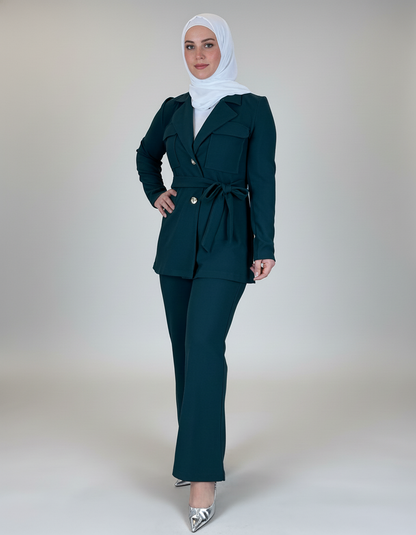 Chunky Lapel Coat-Style Suit