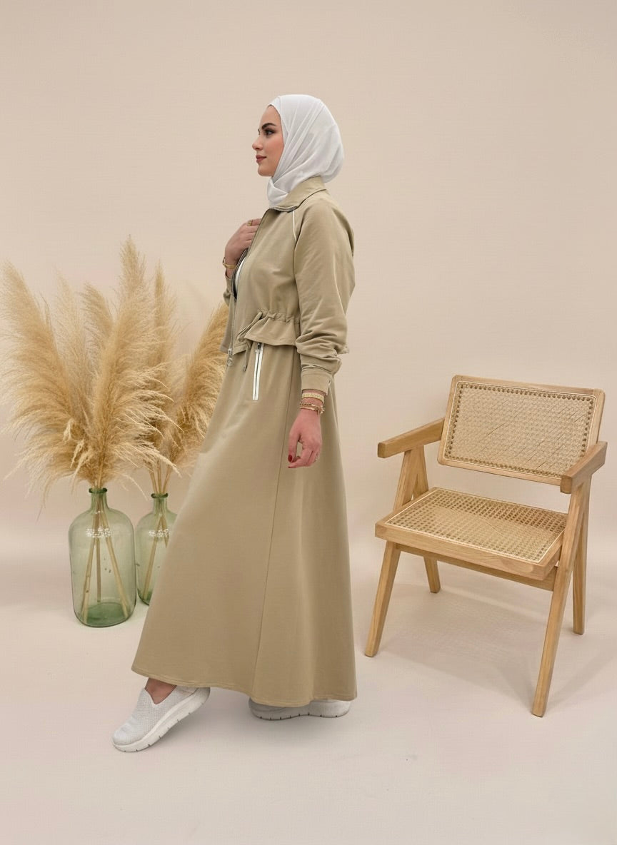 2-Piece Sporty Zipped Dress