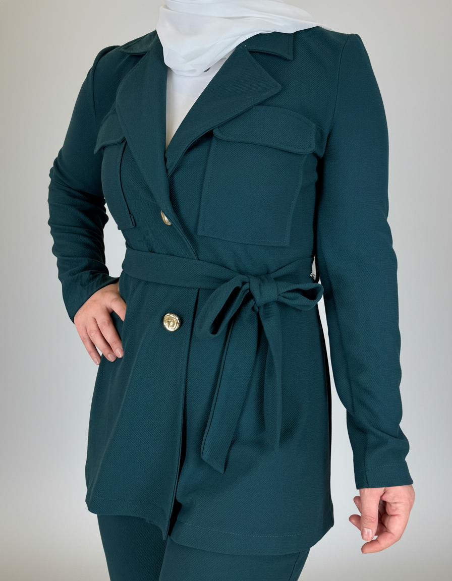 Chunky Lapel Coat-Style Suit