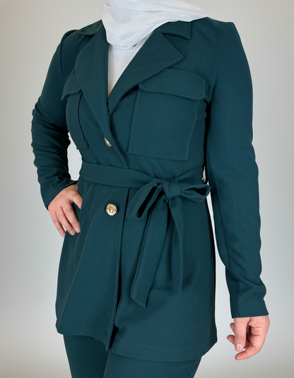 Chunky Lapel Coat-Style Suit