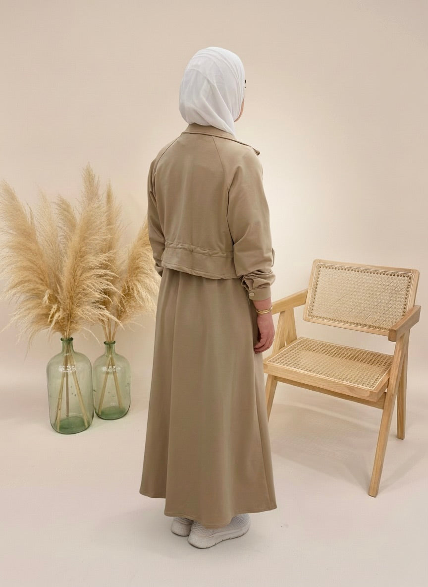 2-Piece Sporty Zipped Dress