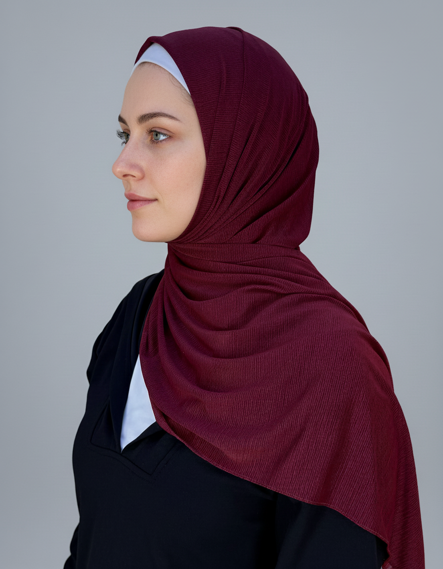 Side-Closed Kashmir Kuwaiti Hijab