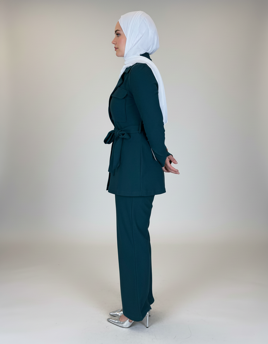 Chunky Lapel Coat-Style Suit