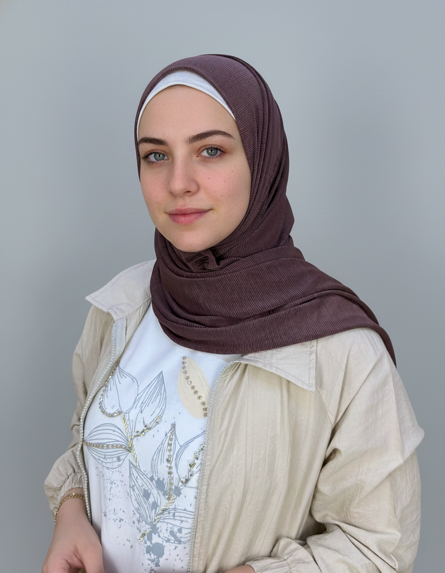Side-Closed Kashmir Kuwaiti Hijab