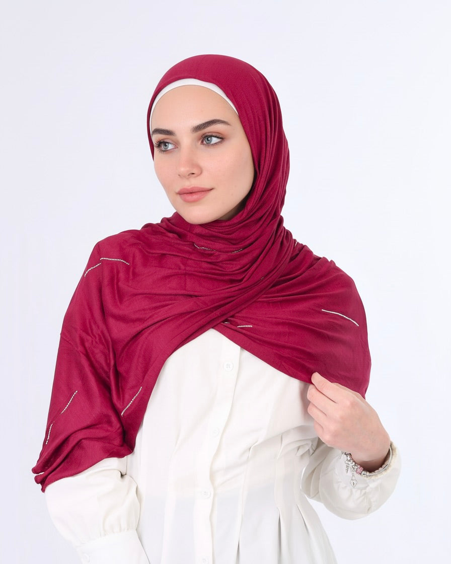 Strass Cotton Jersey Hijab