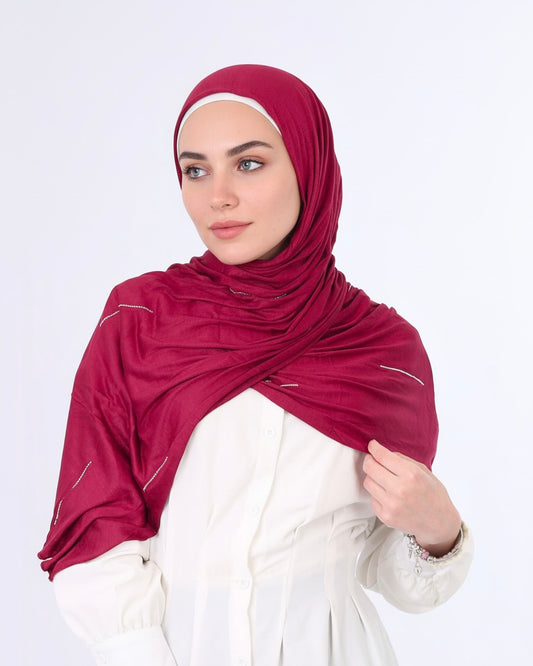 Strass Cotton Jersey Hijab