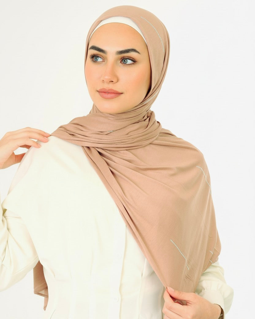 Strass Cotton Jersey Hijab