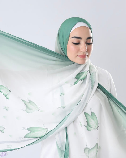 Butterfly Crepe Chiffon Hijab