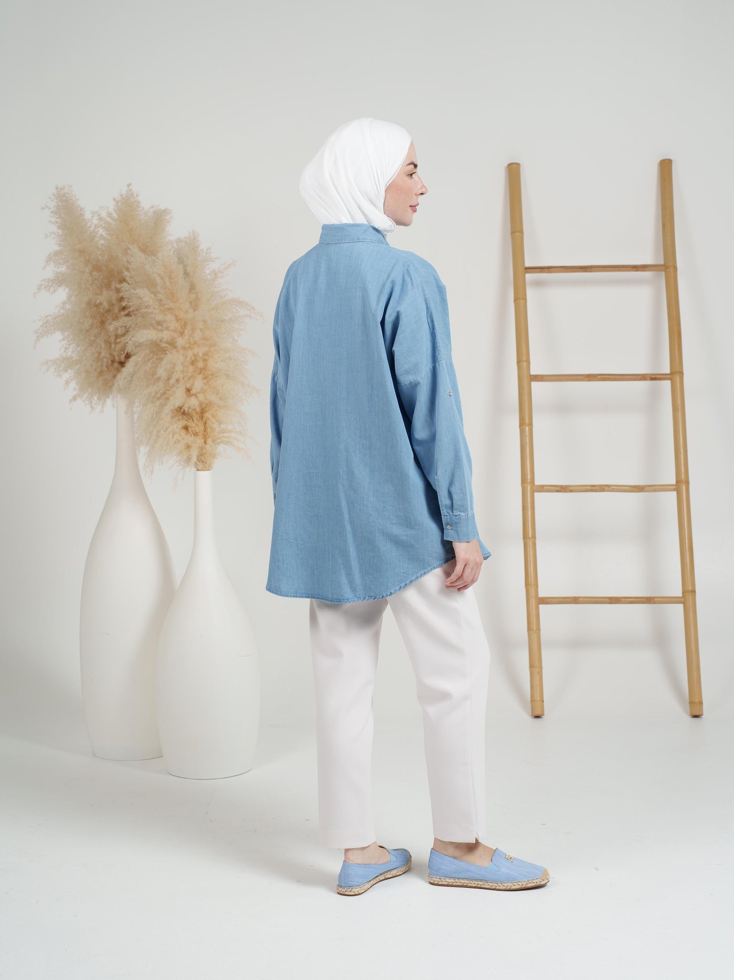 Radiant Floral Denim Top