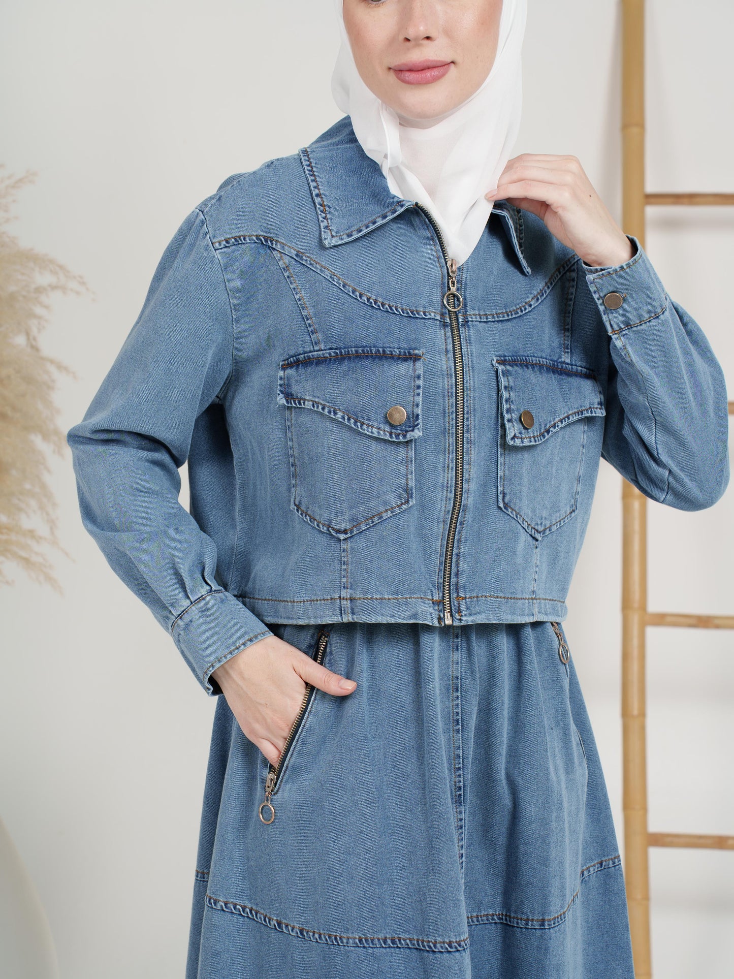 2-Piece Rider Denim Dress