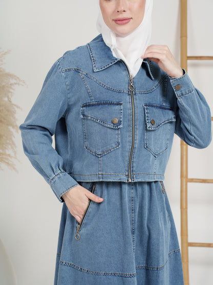 2-Piece Rider Denim Dress